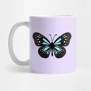 Black Blue and Yellow Butterfly Mug